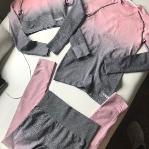 Gymshark 3 piece ombré set